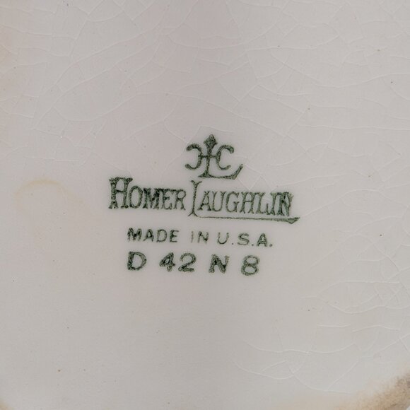 Vintage Homer Laughlin Ceramic Sugar Bowl with Lid - Picture 2 of 5